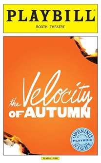 The Velocity of Autumn Limited Edition Official Opening Night Playbill 